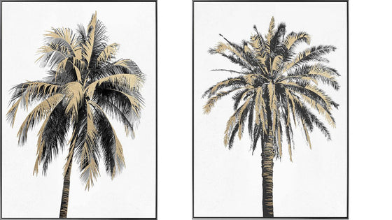 Black and Gold Palm (Pair)